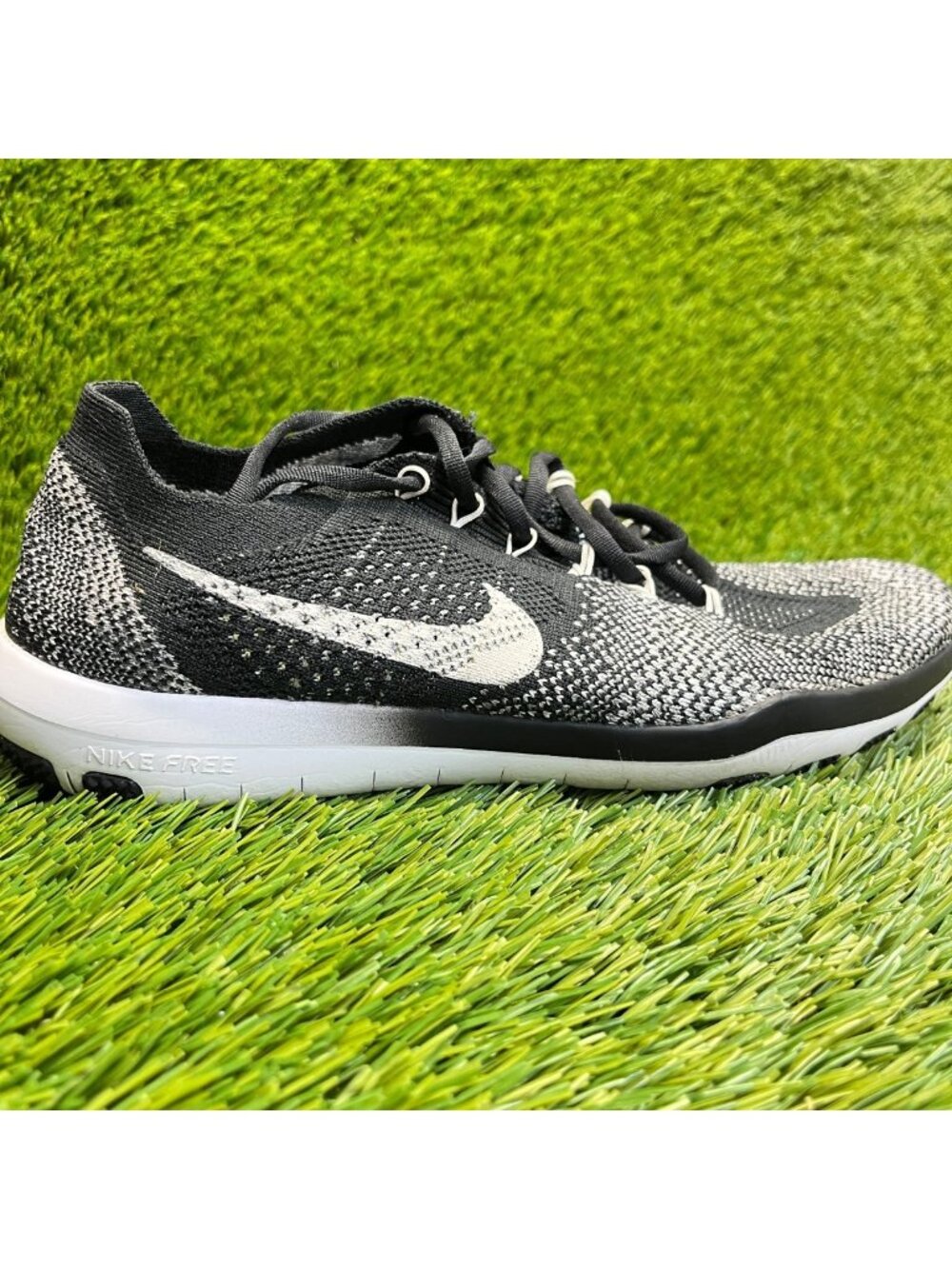 Nike Free Focus Flyknit 2 Womens Size 7.5 Black Running Training Shoes Sneakers‎